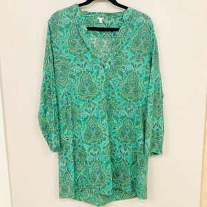 J. Crew paisley dress / beach cover up size L